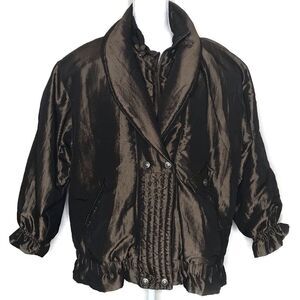 Vintage Clipper Mist Puffer Jacket Winter Brown by‎ LondonTown Womens Medium